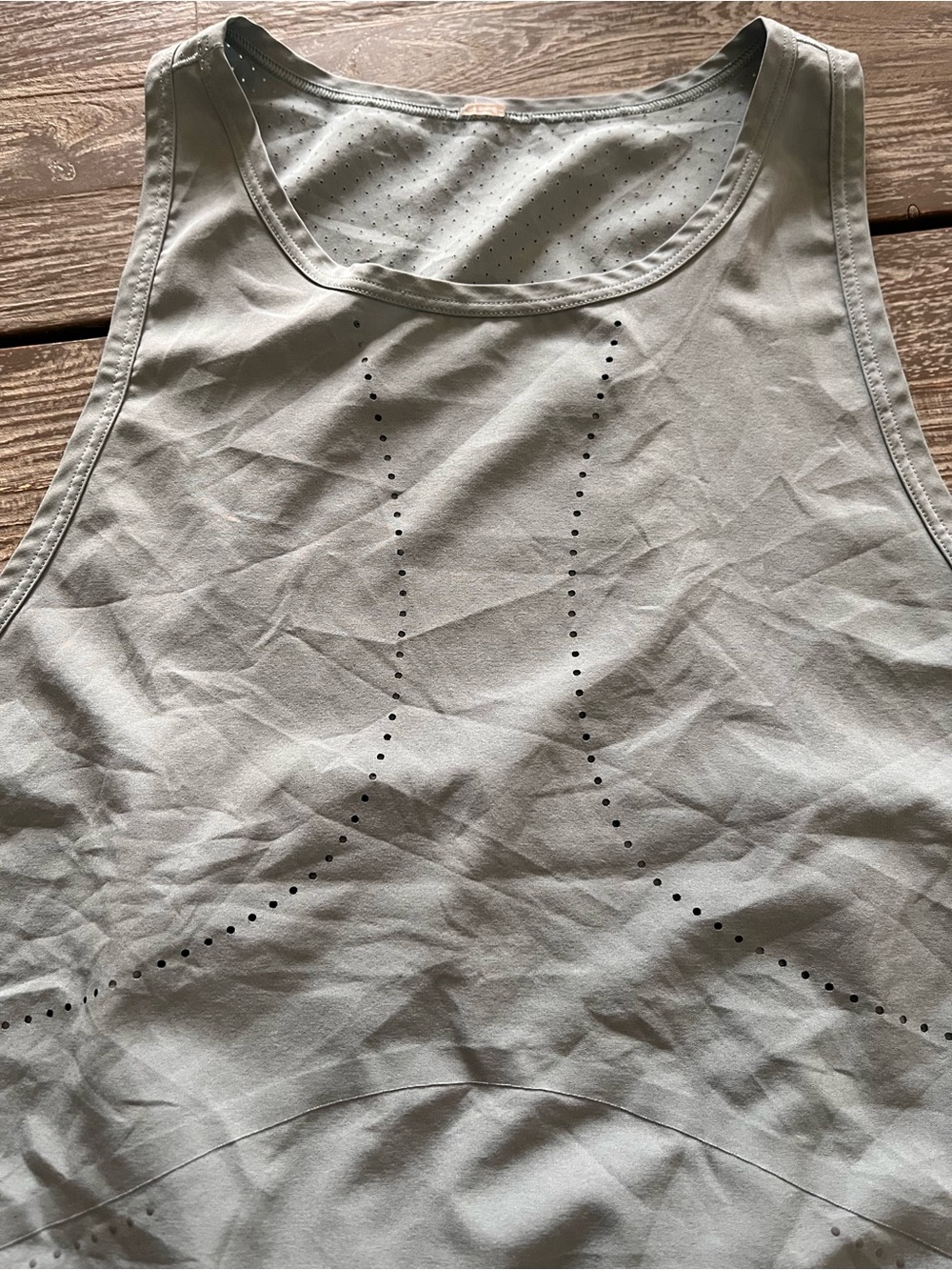 LULULEMON grey/blue Racerback Tank Top.